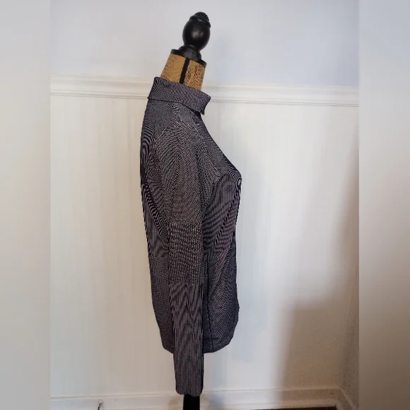 Athleta Flurry Blizzard Rib Turtleneck • Size L • Navy • Stretchy Base Layer EUC - Picture 4 of 11